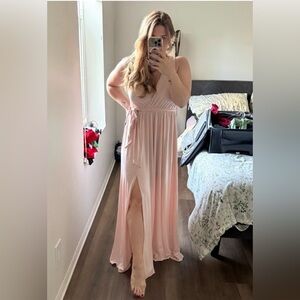 Elegant Pink Maxi Dress